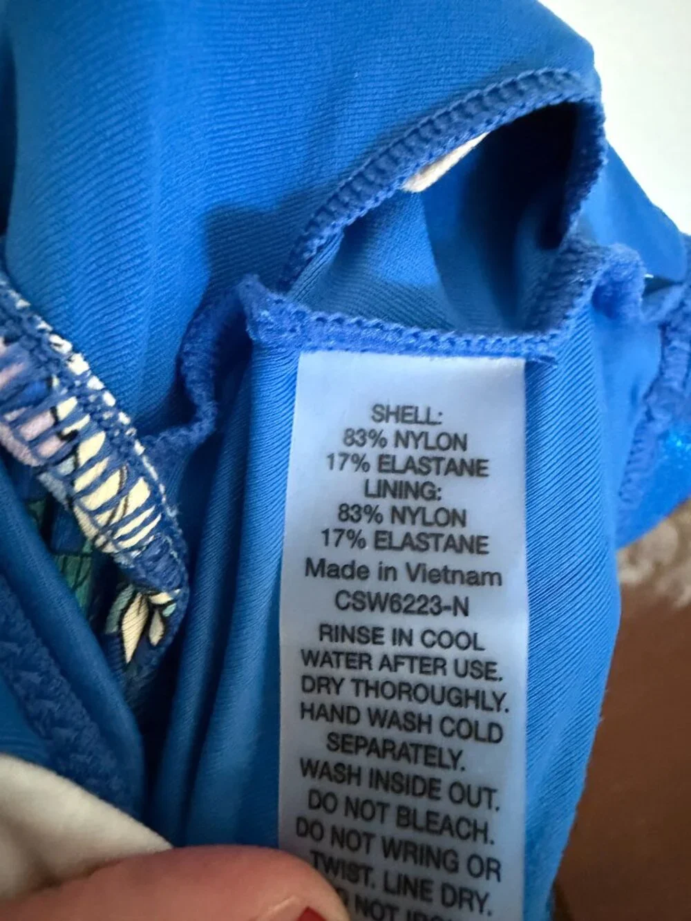 Johnny Was Blue Dove Tankini Wrap Top